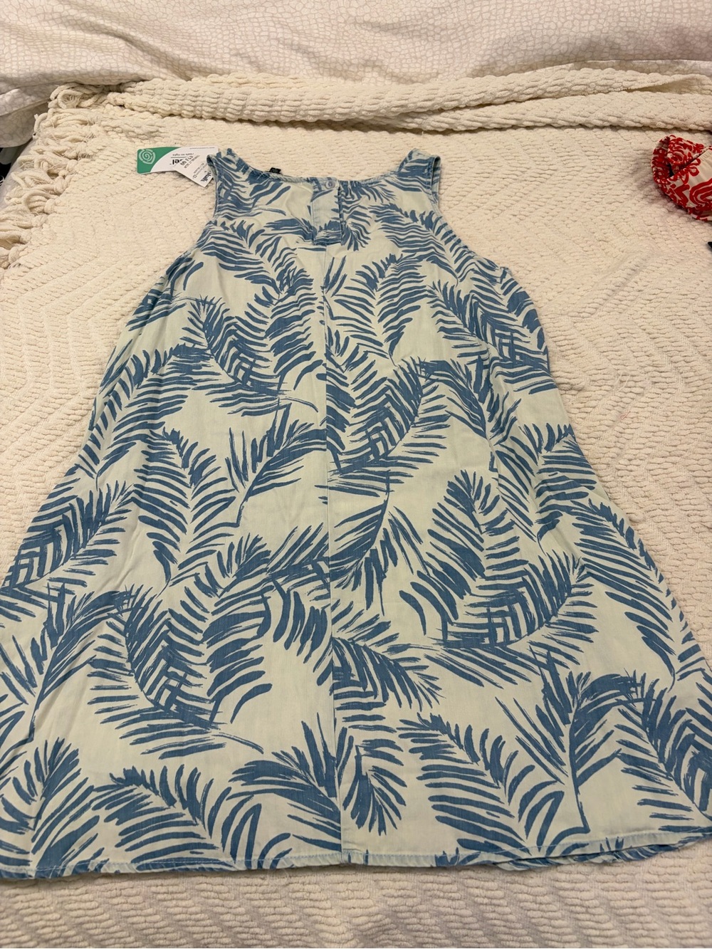 Velvet Heart Blue Leaf Print Tank Top